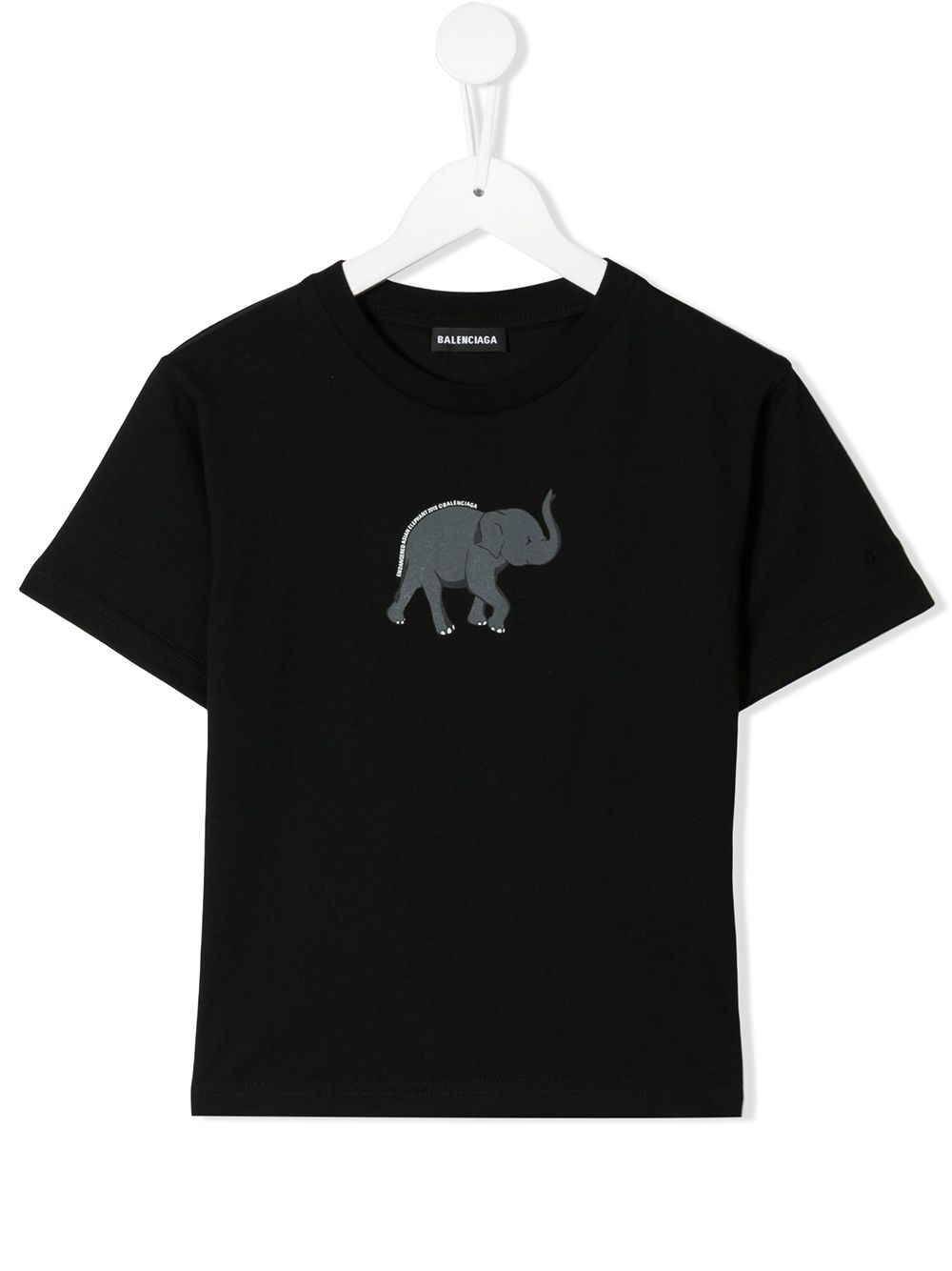 Balenciaga Kids T-shirt met olifant - Zwart