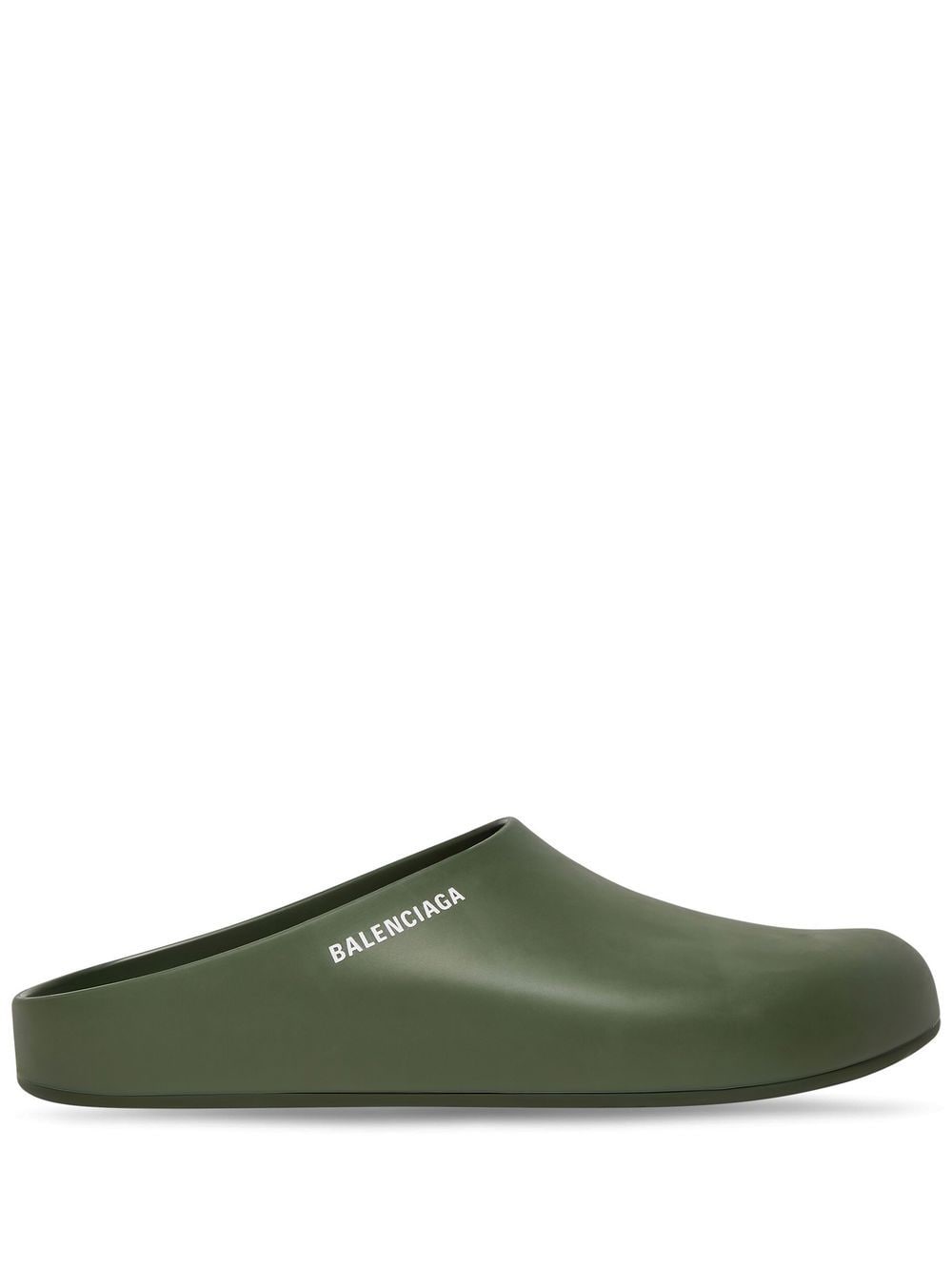 Balenciaga Slippers met logoprint - Groen