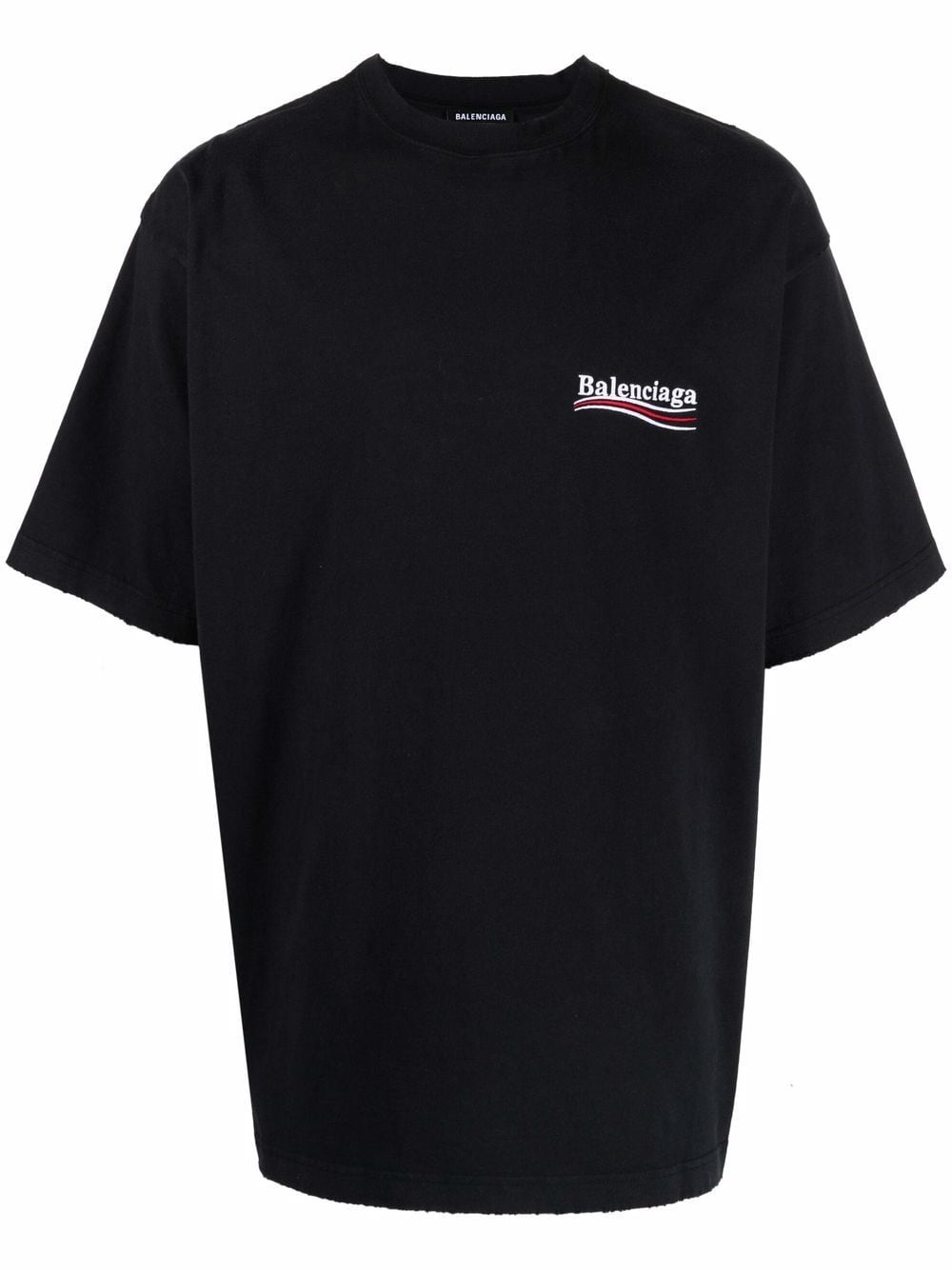 Balenciaga T-shirt met geborduurd logo - Zwart