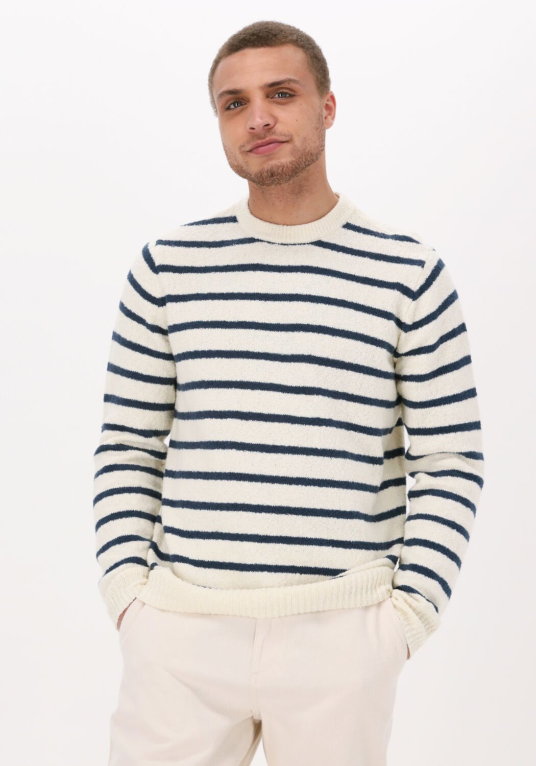 Blauwe Anerkjendt Trui Akrico Stripe Knit