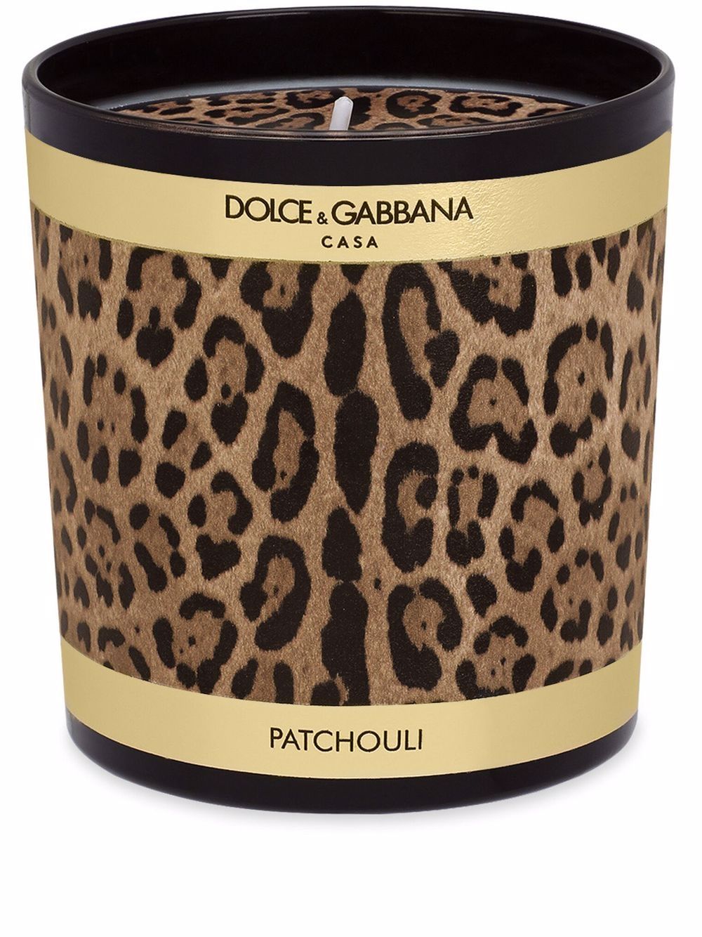 Dolce & Gabbana Geurkaars met luipaardprint (250g) - Zwart