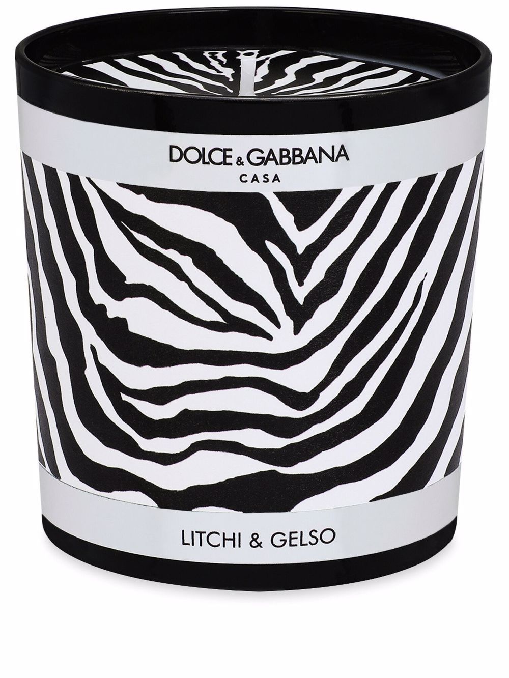 Dolce & Gabbana Geurkaars met zebraprint (250g) - Wit