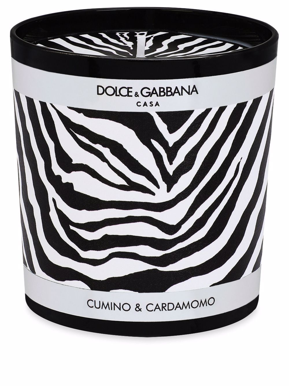 Dolce & Gabbana Geurkaars met zebraprint (250g) - Zwart