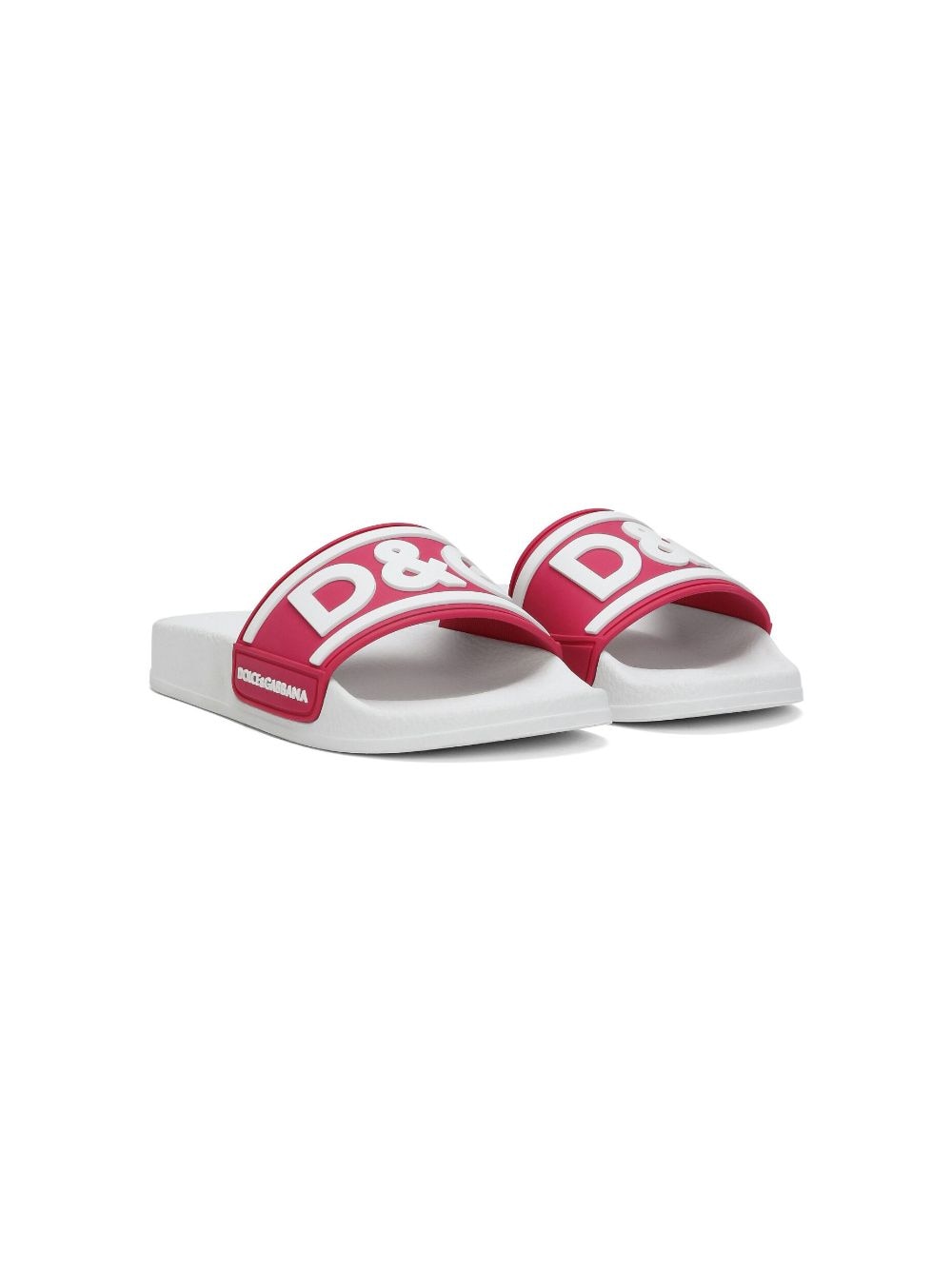 Dolce & Gabbana Kids Slippers met logo-reliëf - Rood