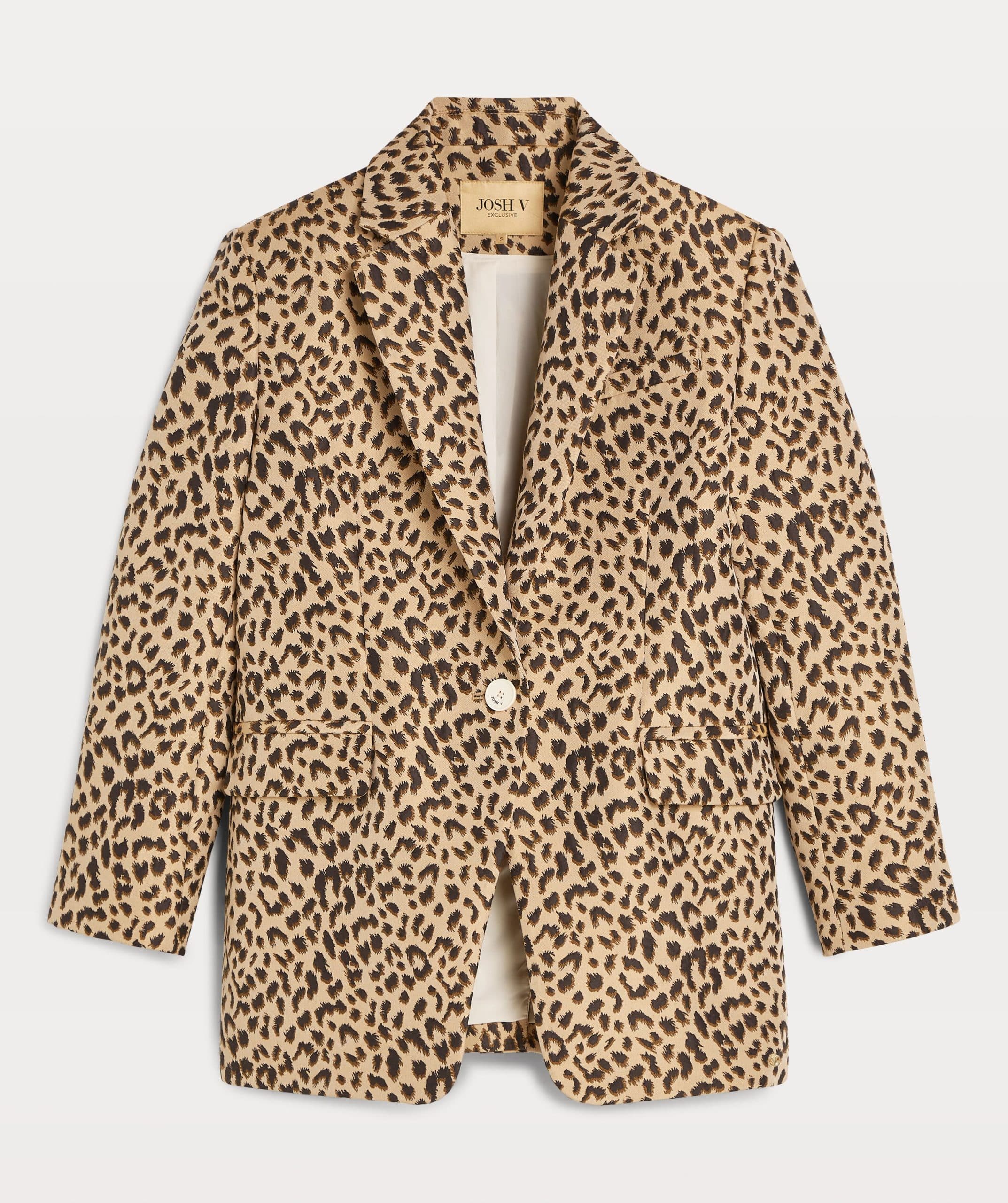 JOSH V CHARLIZE regular fit blazer met leopard dessin
