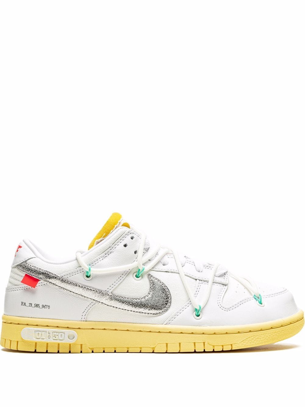 Nike X Off-White x Off-White Dunk Low "Lot 01" sneakers - Wit