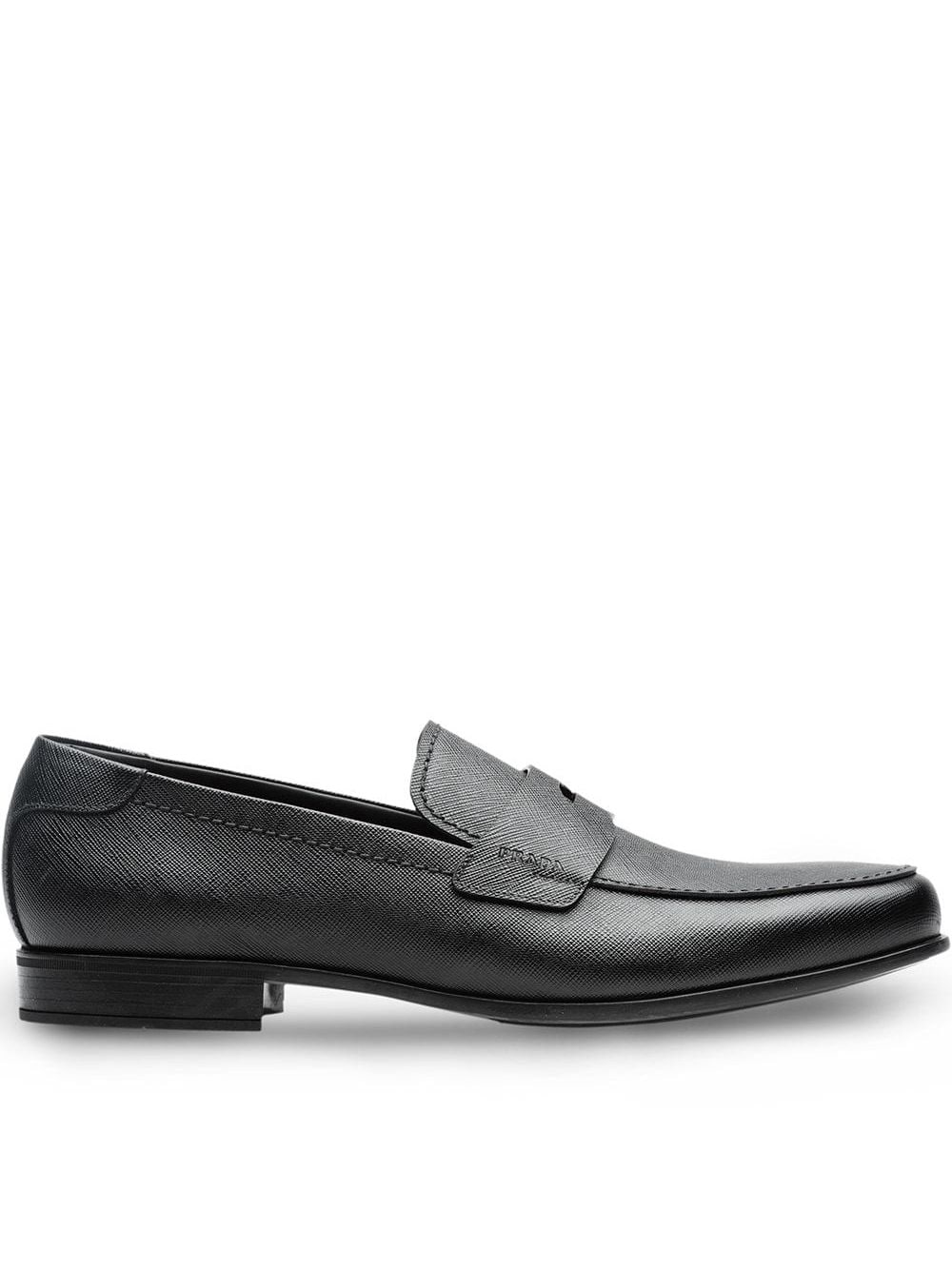 Prada Saffiano klassieke loafers - Zwart