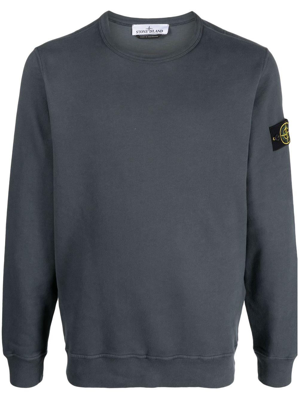 Stone Island Sweater met logopatch - Grijs