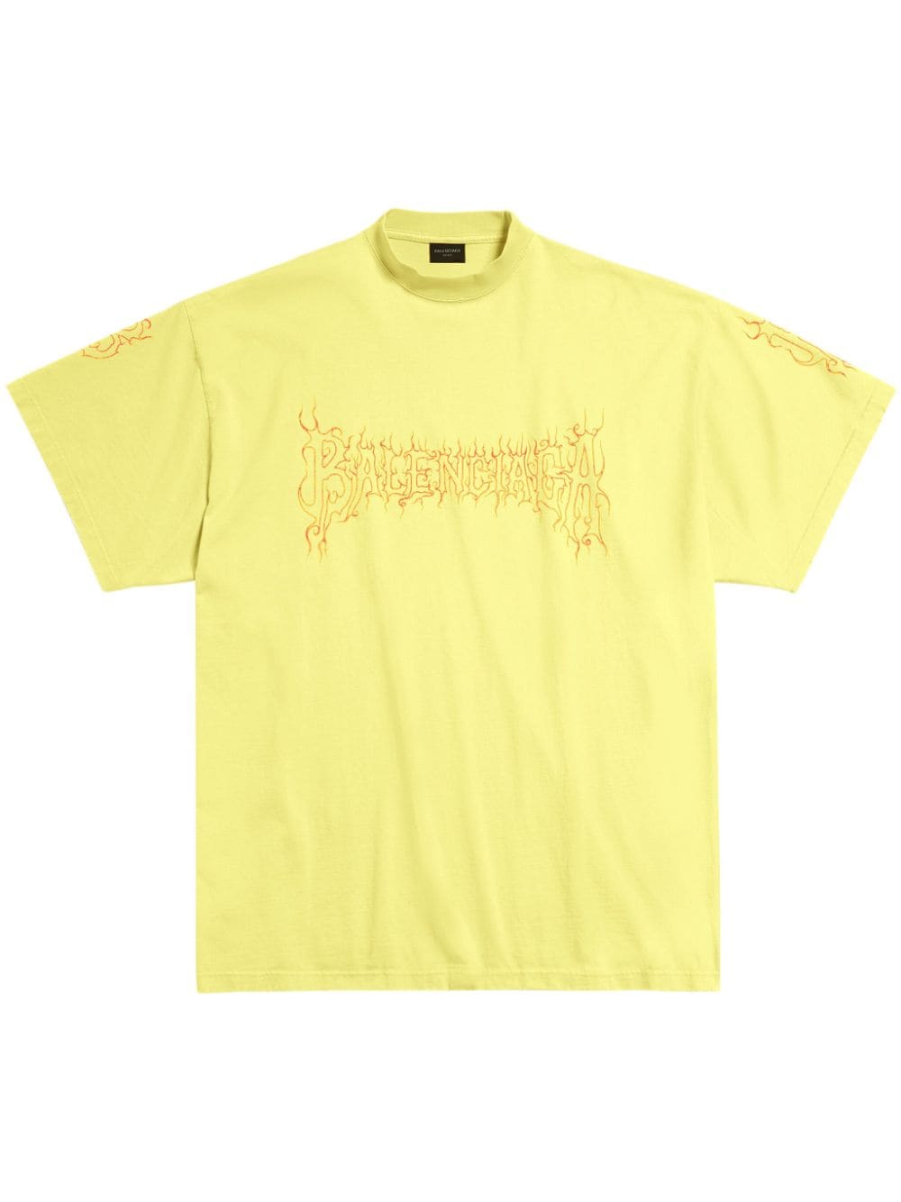 Balenciaga Darkwave katoenen T-shirt met print - Geel