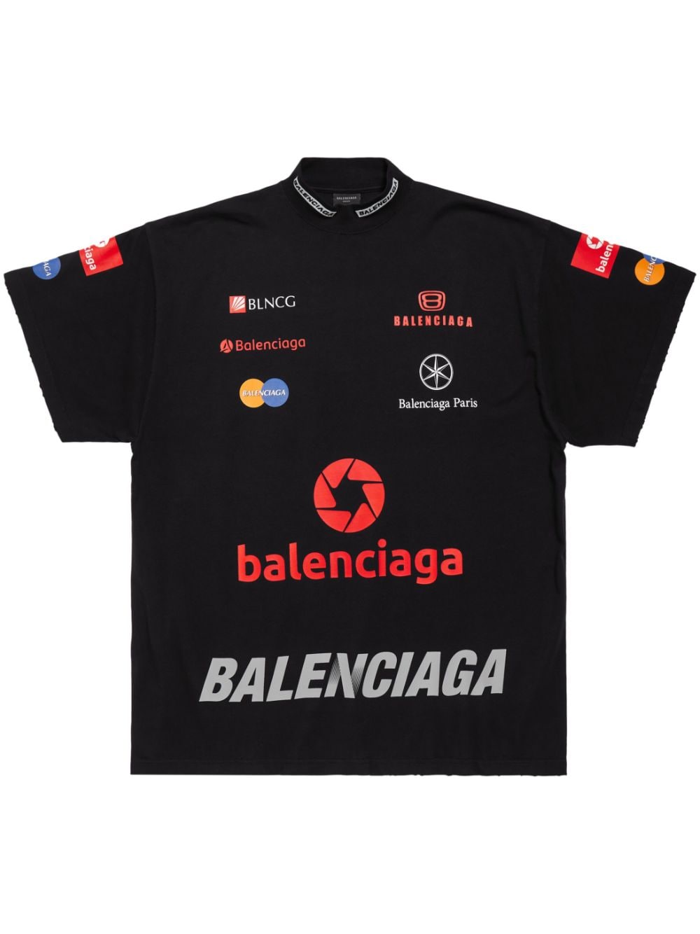 Balenciaga Katoenen T-shirt - Zwart