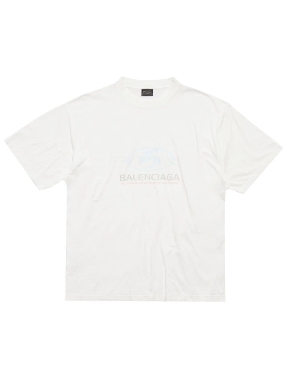 Balenciaga Katoenen T-shirt met logoprint - Wit