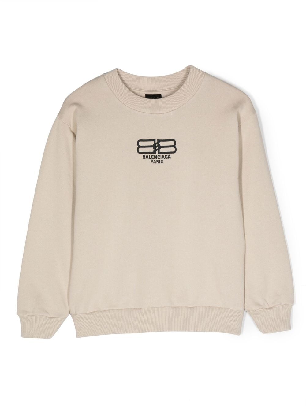 Balenciaga Kids Sweater met logoprint - Bruin
