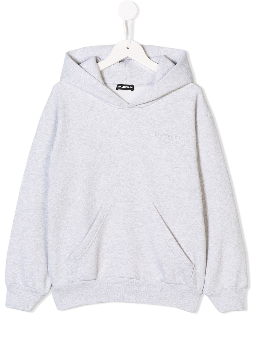 Balenciaga Kids geborduurde hoodie met logo - Grijs