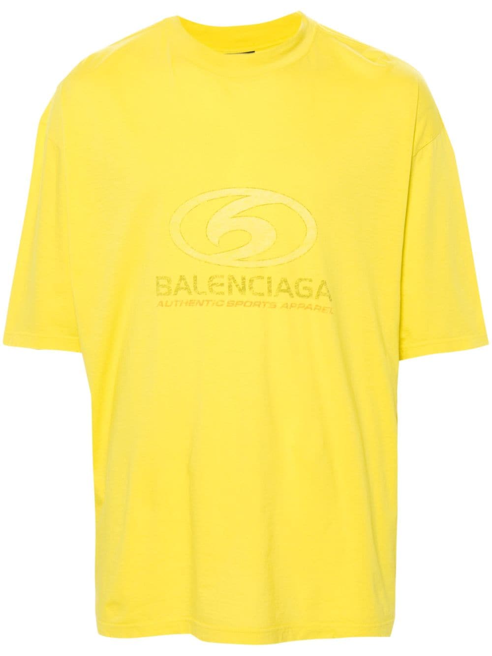 Balenciaga Shirt met logoprint - Geel