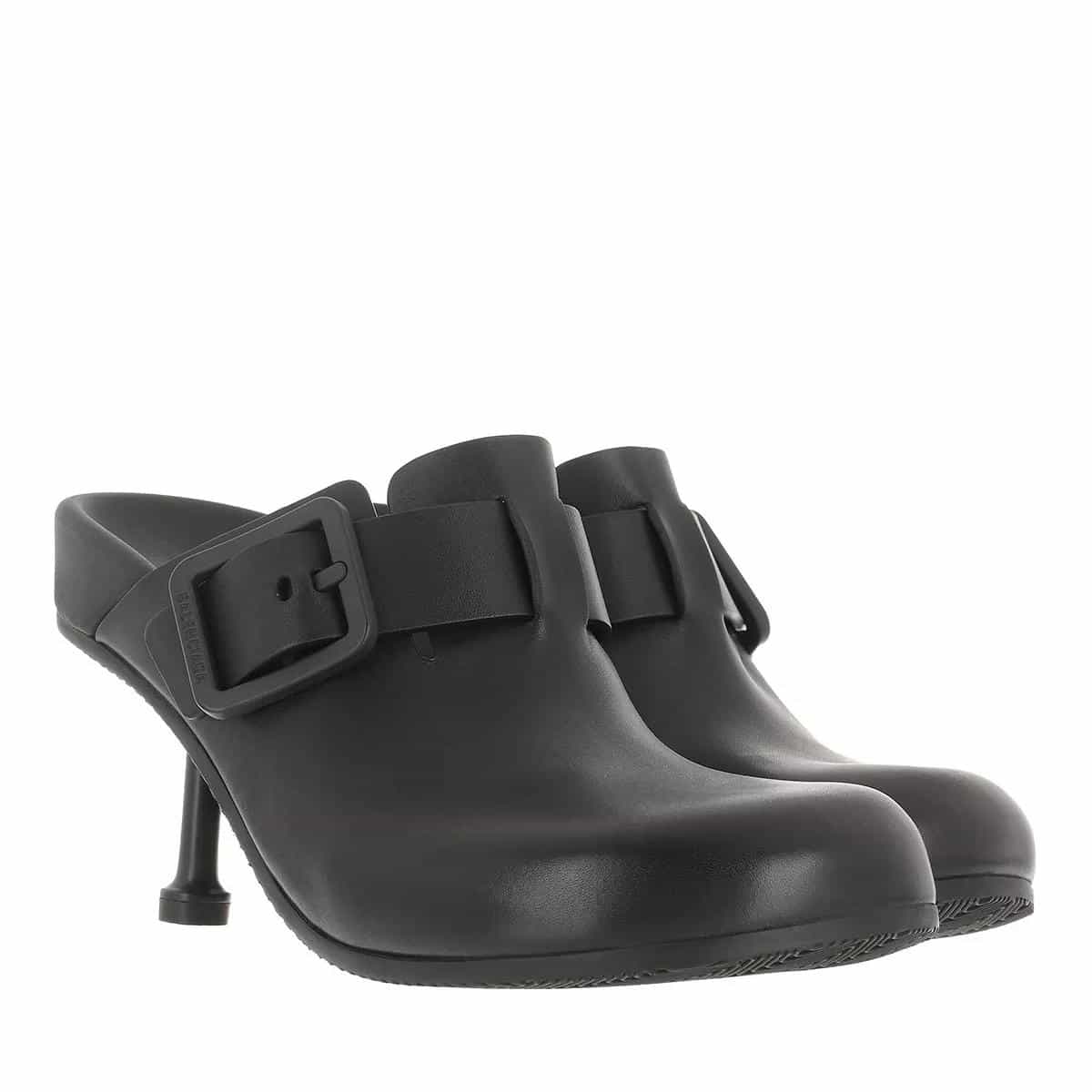 Balenciaga Slippers - Mallorca 80MM Mules Leather in zwart