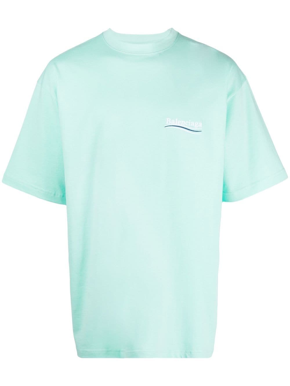 Balenciaga T-shirt met borduurwerk - Groen