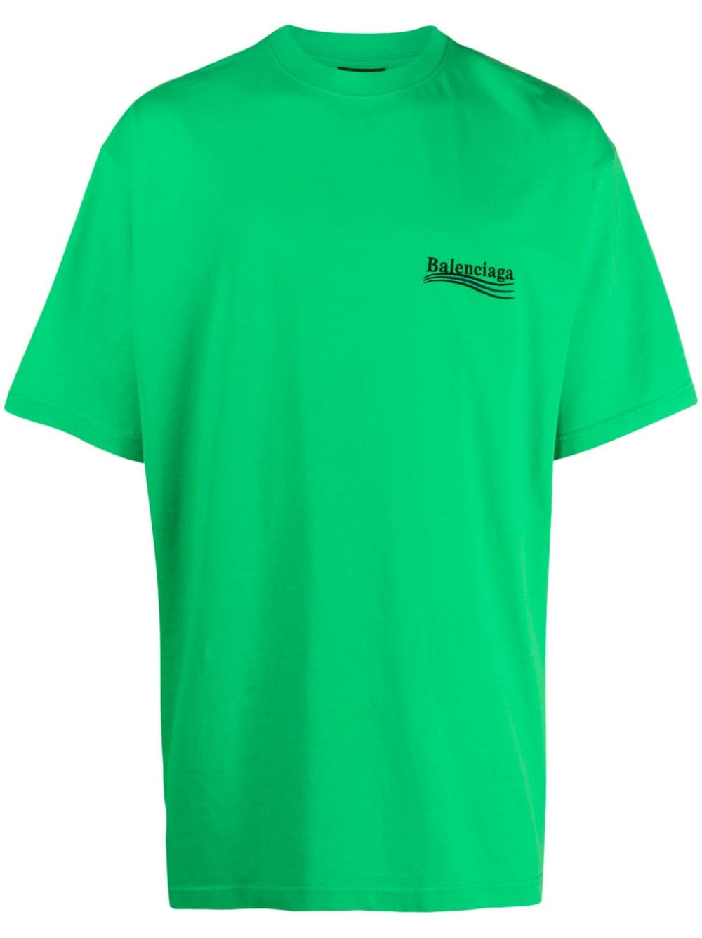 Balenciaga T-shirt met geborduurd logo - Groen