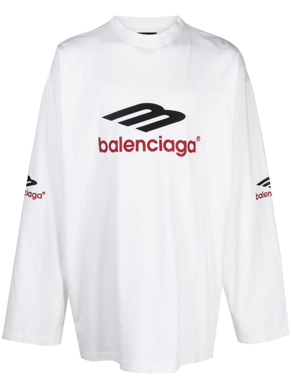Balenciaga T-shirt met geborduurd logo - Wit