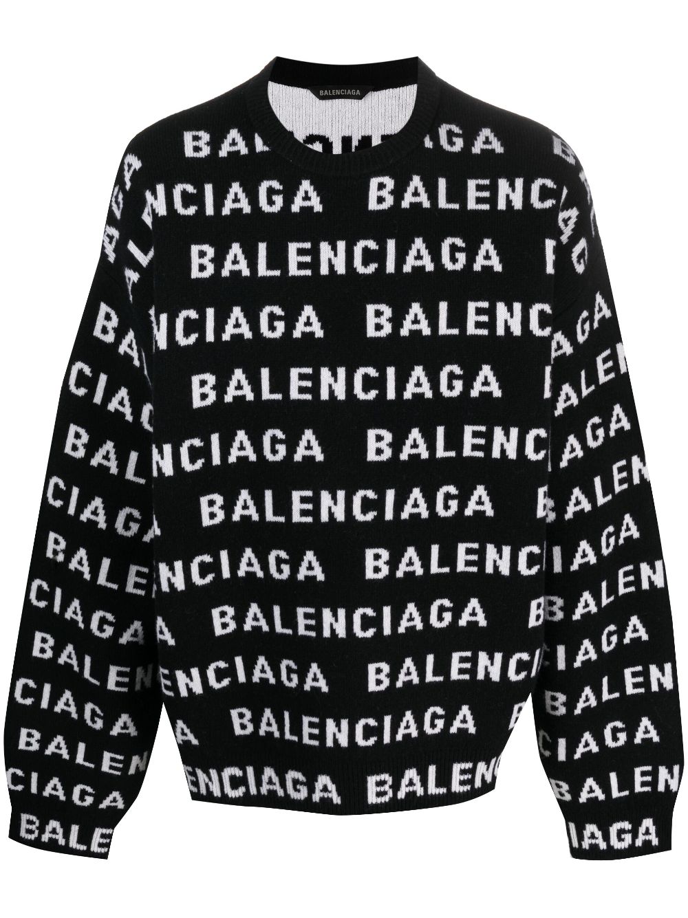 Balenciaga Trui met intarsia logo - Zwart