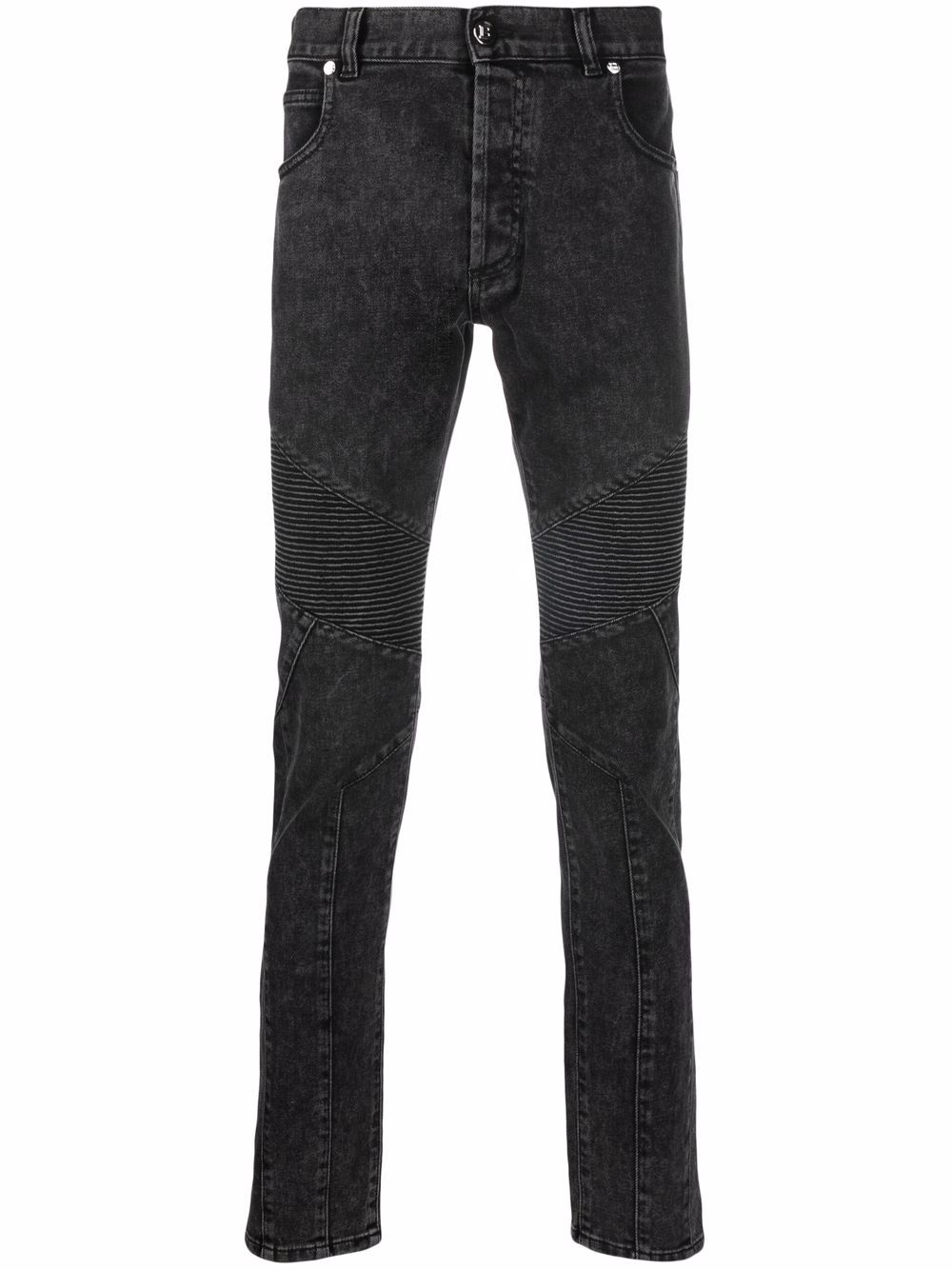 Balmain Jeans met logo-reliëf - Zwart