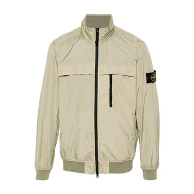 Beige Soft-Shell Jas met Ritssluiting Stone Island , Beige , Heren