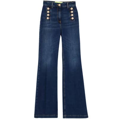 Blauwe Jeans van Elisabetta Franchi, Model Pj29D36E2 Elisabetta Franchi , Blue , Dames