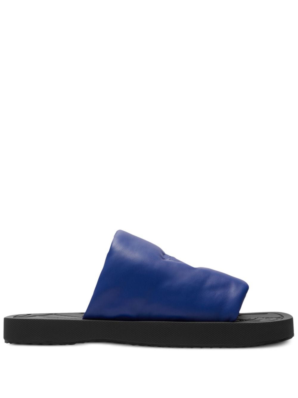 Burberry EKD Slab leren slippers - Blauw