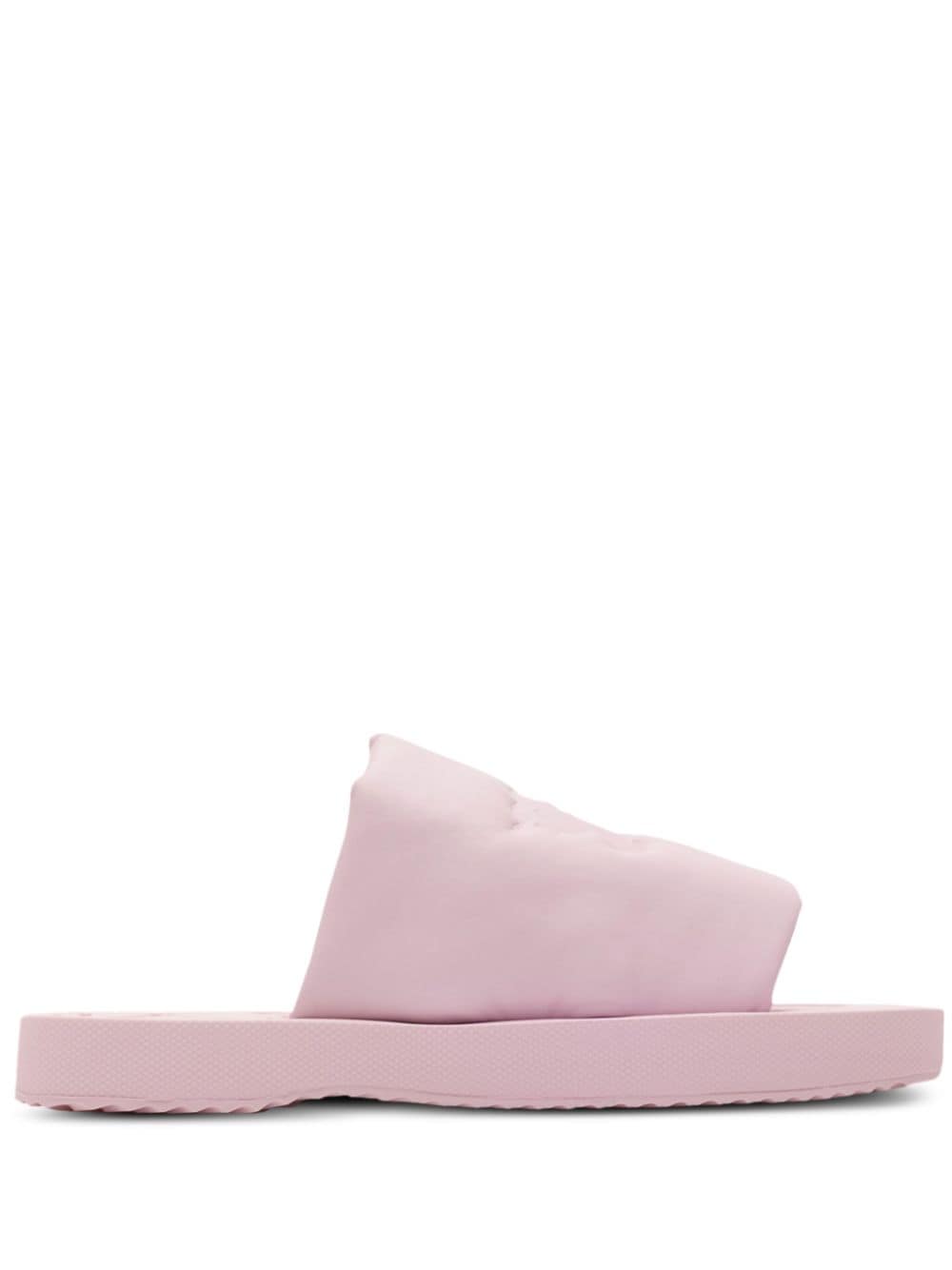 Burberry Leren slippers met reliëf - Roze