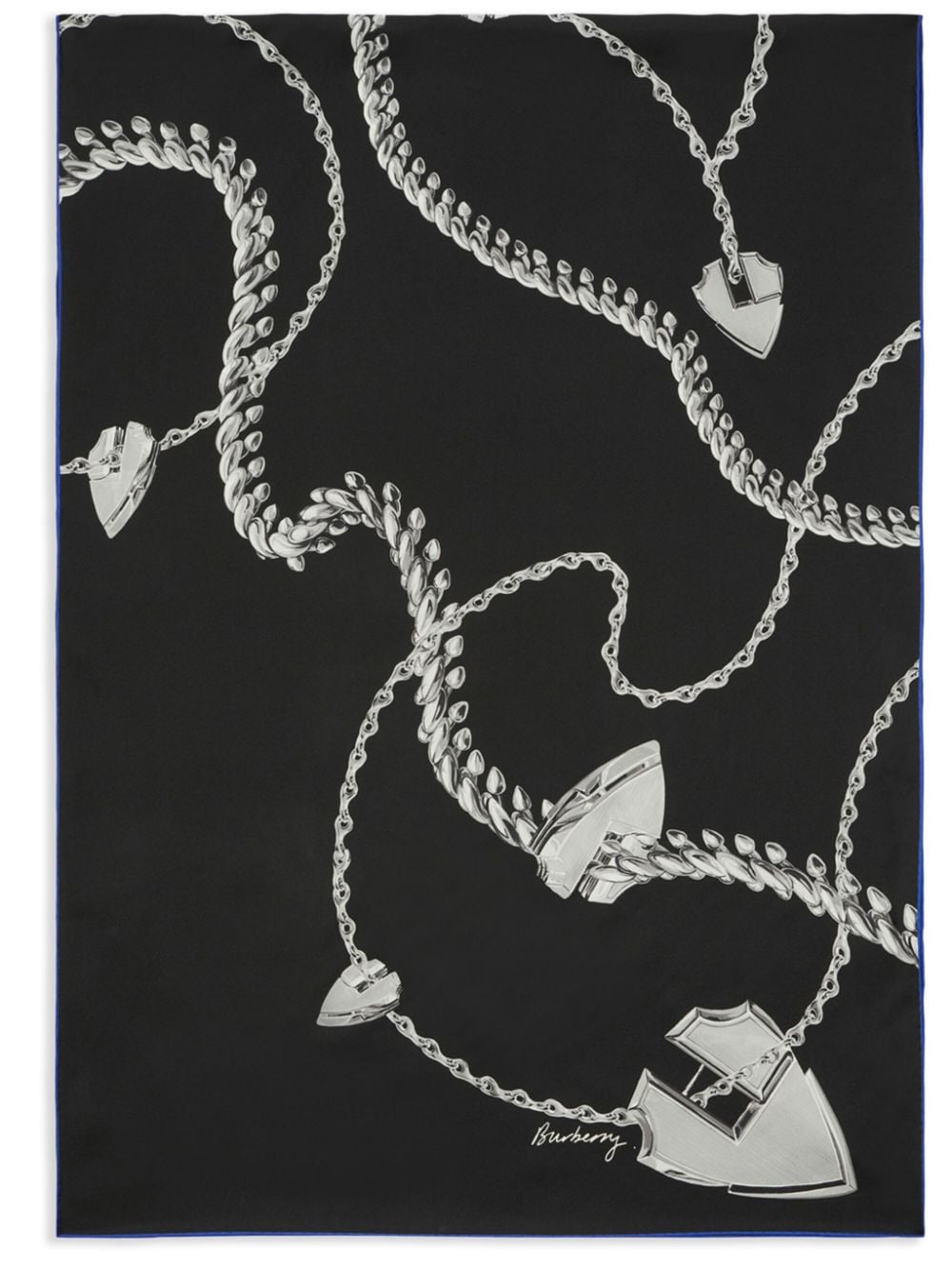 Burberry Sjaal met print - Zilver