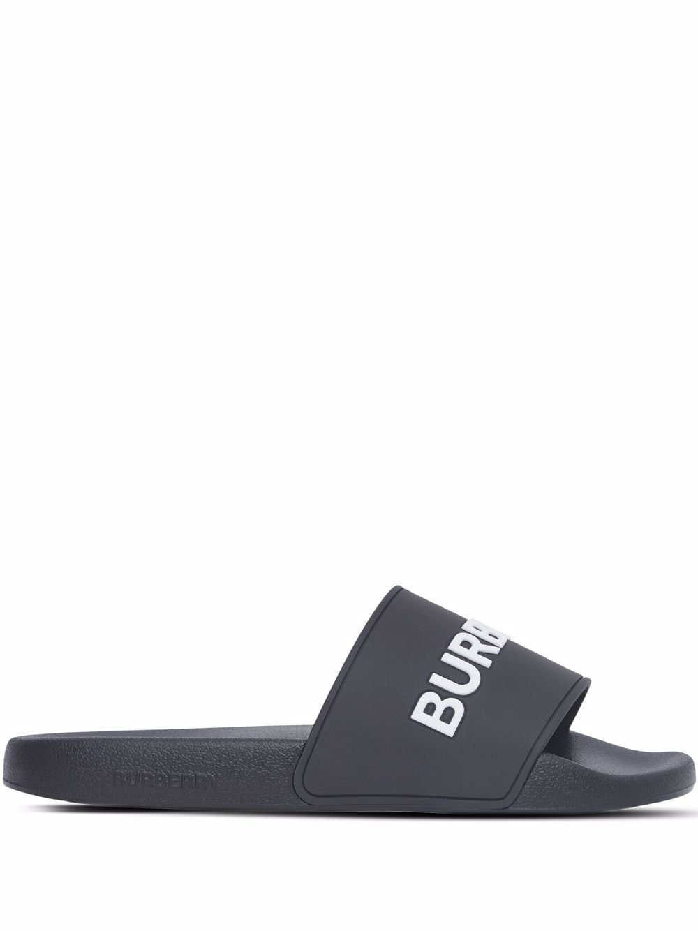 Burberry Slippers met logo - Zwart