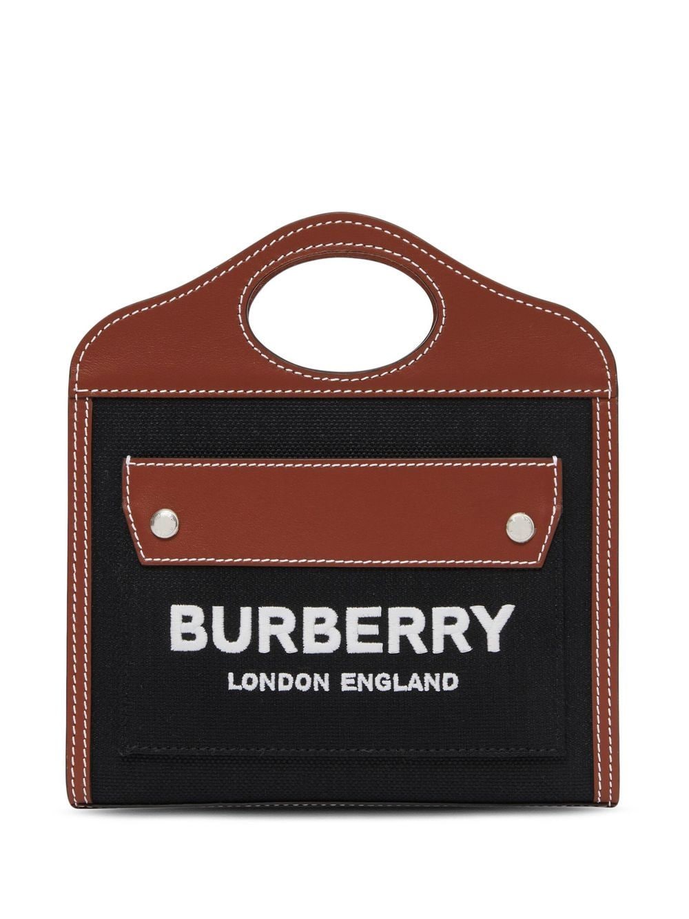 Burberry Tas met geborduurd logo - Zwart
