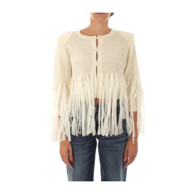 Cardigan Sweater Set voor Dames Actitude , Beige , Dames