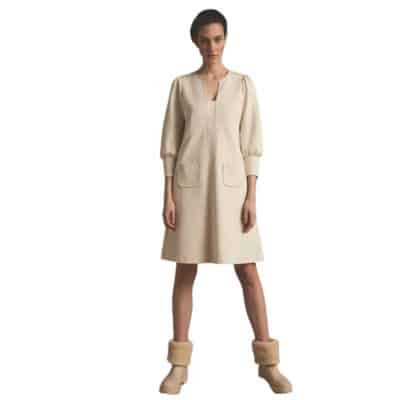 Chique Milan Point Jurk Summum Woman , Beige , Dames