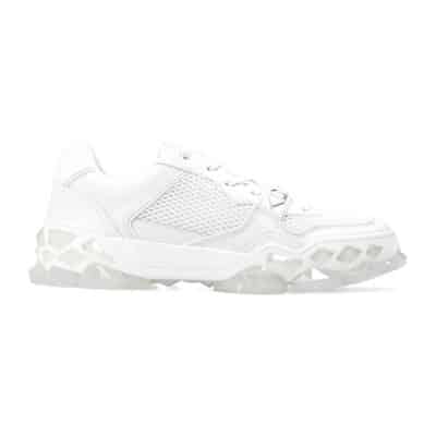 Diamond Leren Sneakers Jimmy Choo , White , Heren