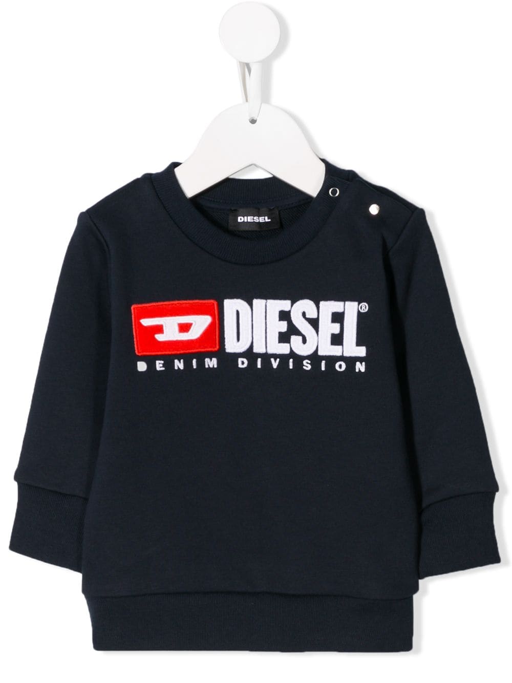 Diesel Kids Sweater met logoprint - Blauw