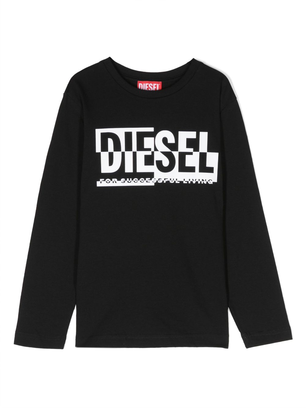 Diesel Kids T-shirt met lange mouwen - Zwart