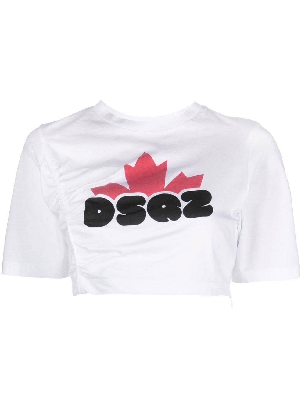 Dsquared2 DSQ2- print cropped T-shirt - Wit