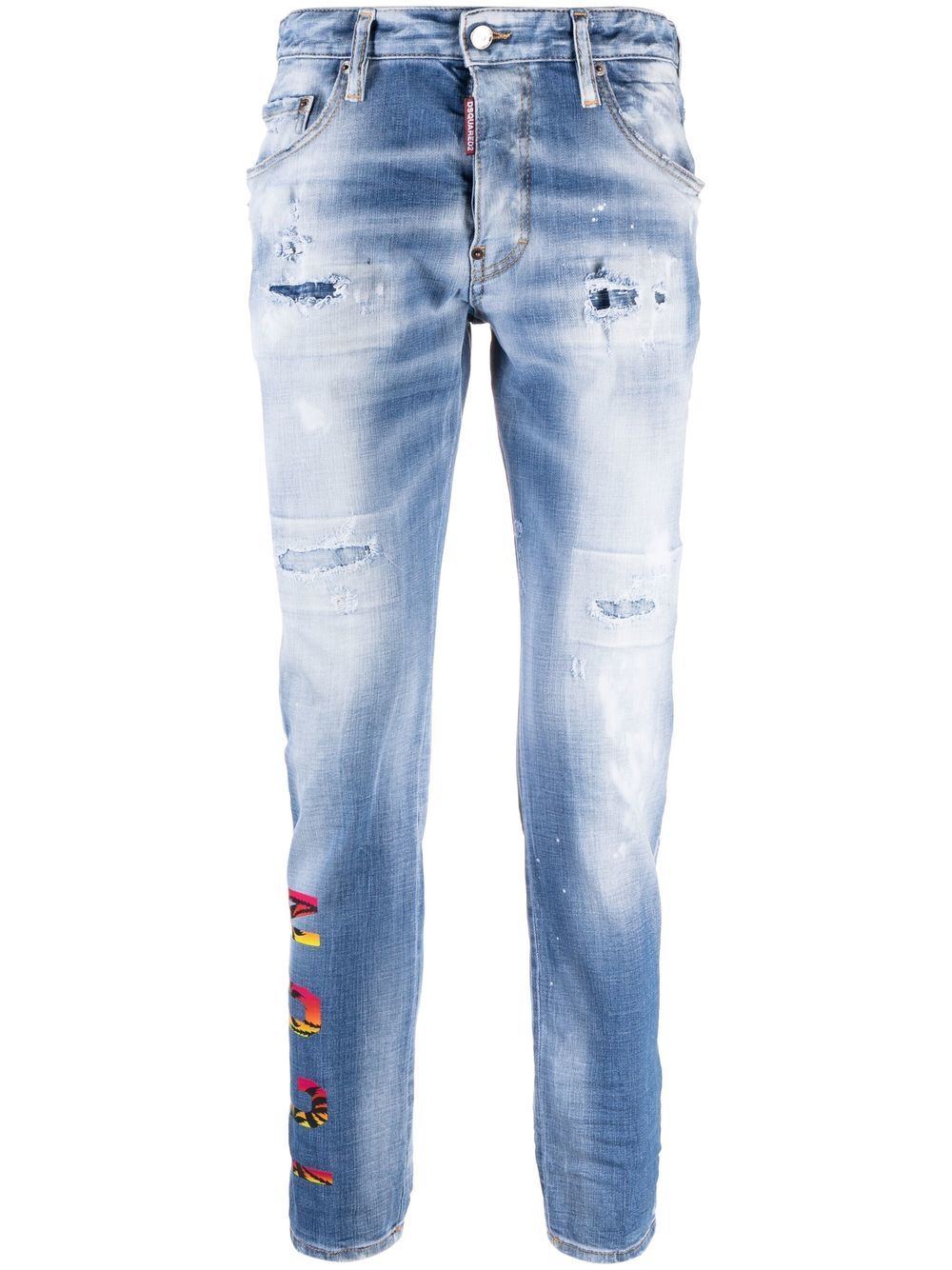 Dsquared2 Jeans met print - Blauw