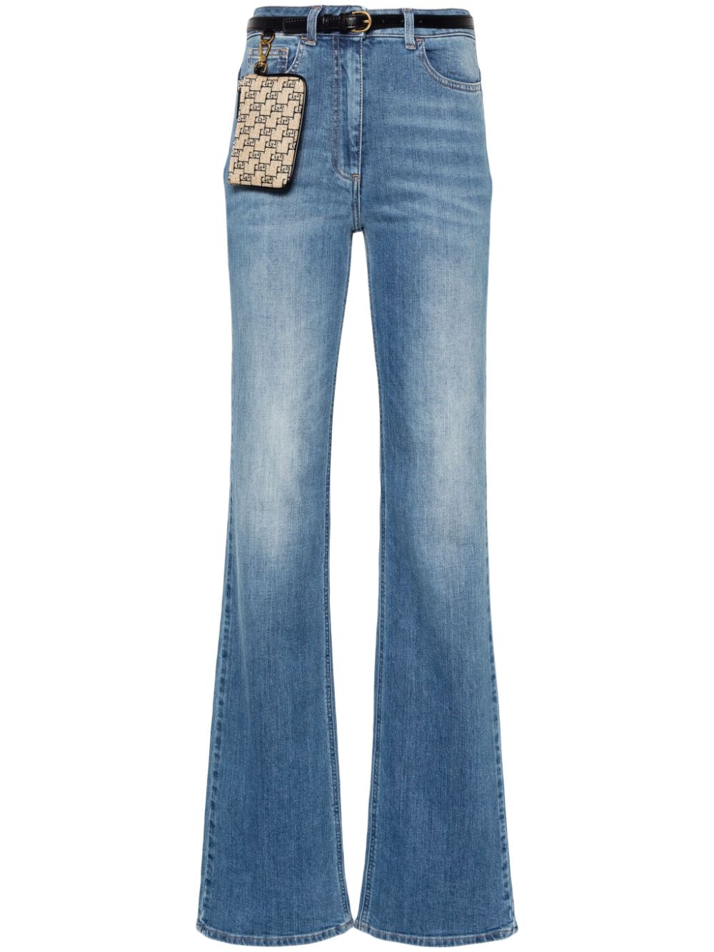 Elisabetta Franchi Jeans met borduurwerk - Blauw