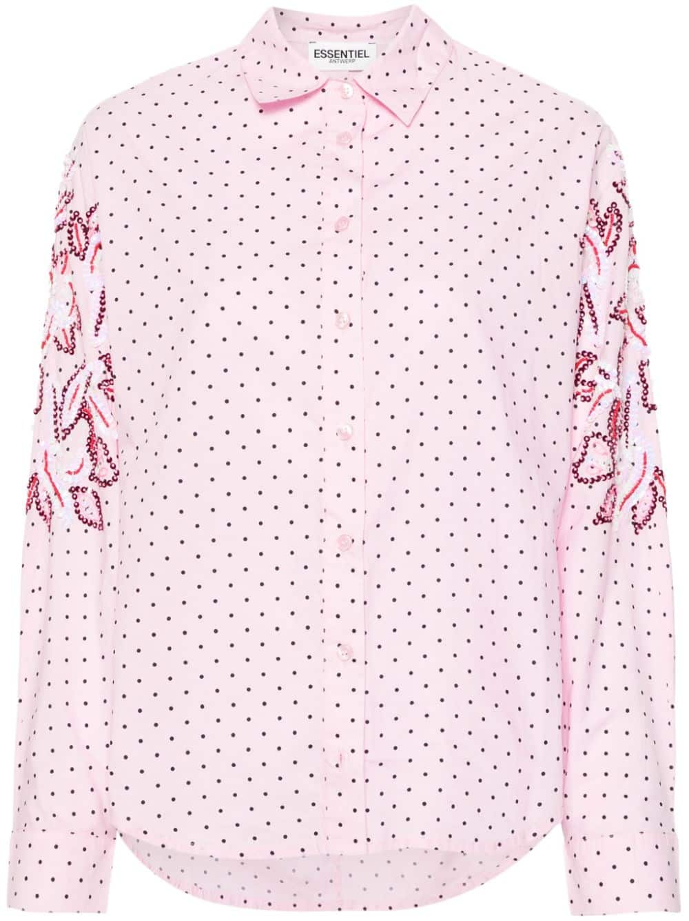 Essentiel Antwerp Overhemd met stippen - Roze
