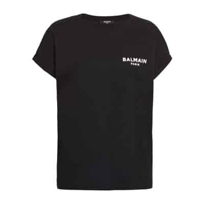 Flock T-shirt Balmain , Black , Dames