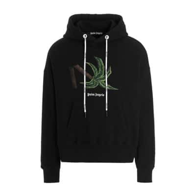 Geborduurde hoodie Palm Angels , Black , Heren