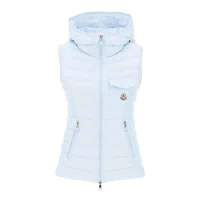 Glicos Hooded Down Puffer Vest Moncler , Blue , Dames