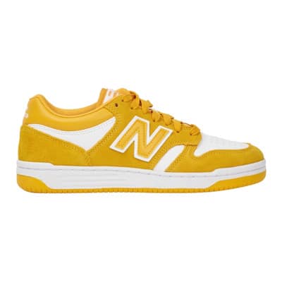 Gouden platte sneakers geïnspireerd door basketbal New Balance , Yellow , Heren