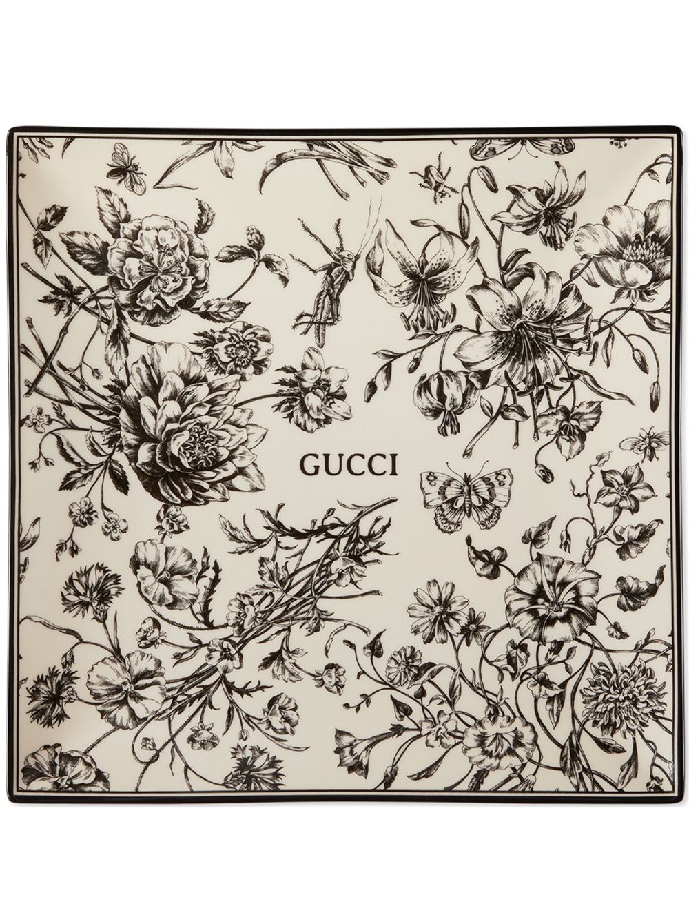 Gucci Dienblad met Flora logo - Beige