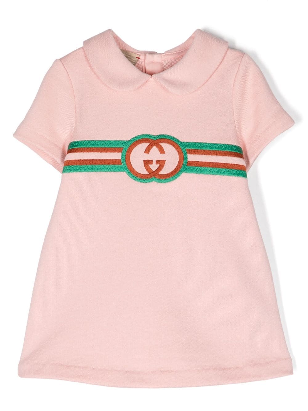 Gucci Kids Jersey jurk met geborduurd GG-logo - Roze