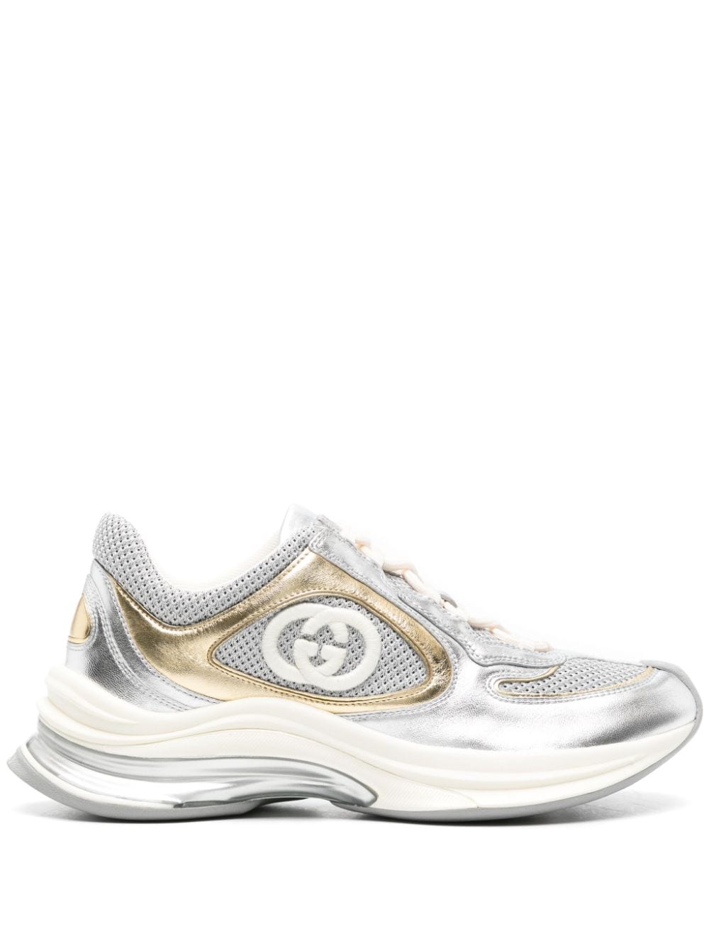Gucci Runner sneakers met GG logo - Zilver