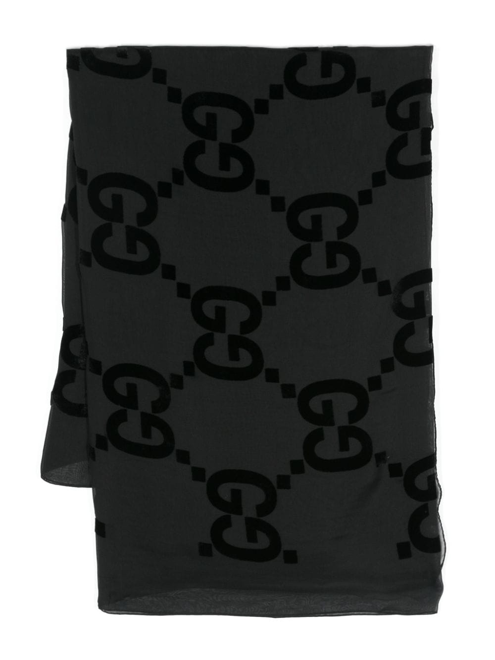 Gucci Sjaal met GG logo - Zwart