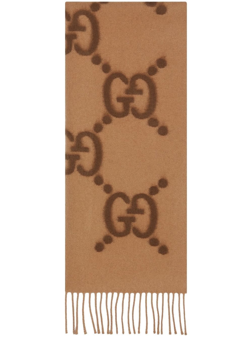Gucci Sjaal met logo - Bruin