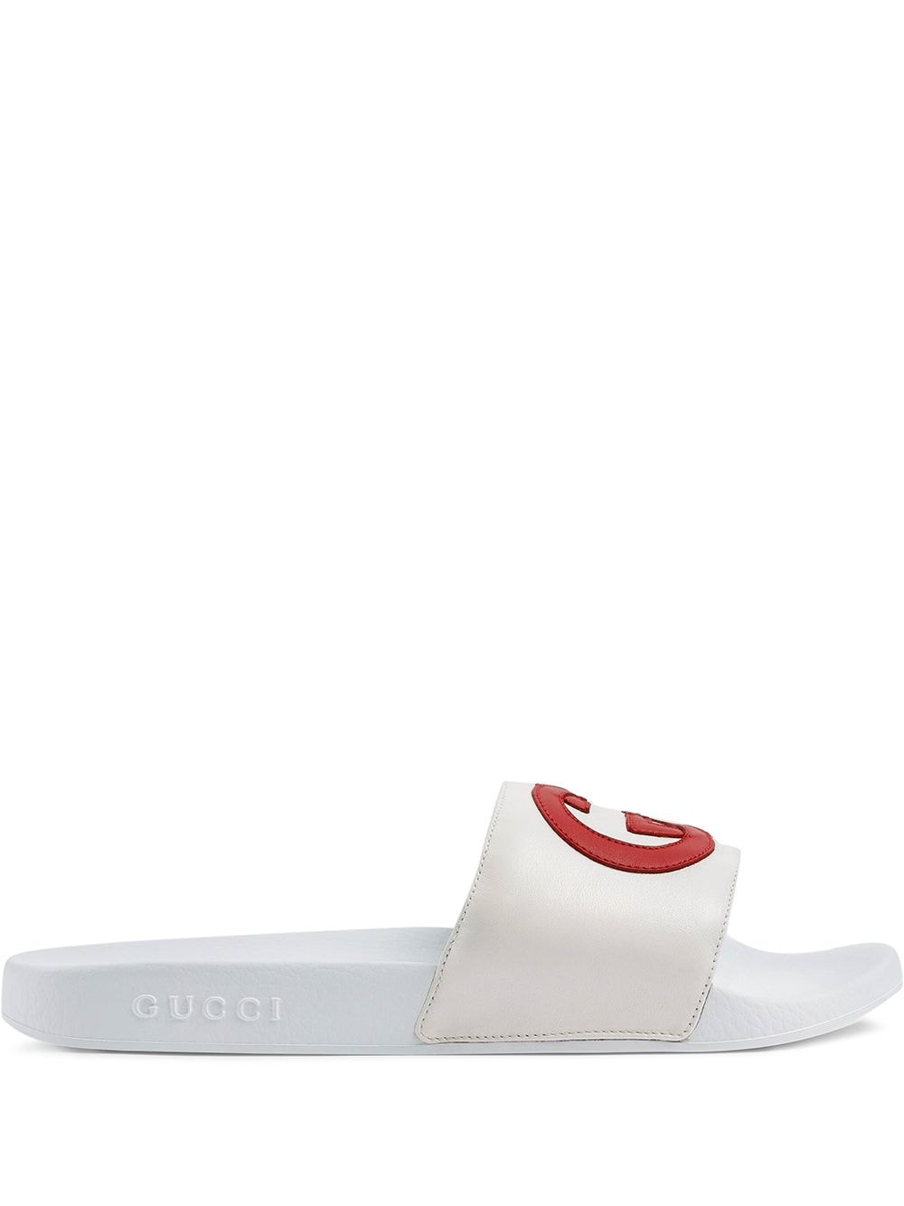Gucci Slippers met GG-logo - Wit